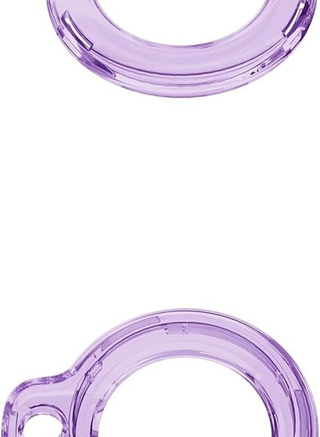 غطاء شفاف أرجواني مضاد للانزلاق مع مقبض لحمل أجهزة التتبع، سهل التركيب - Image 3